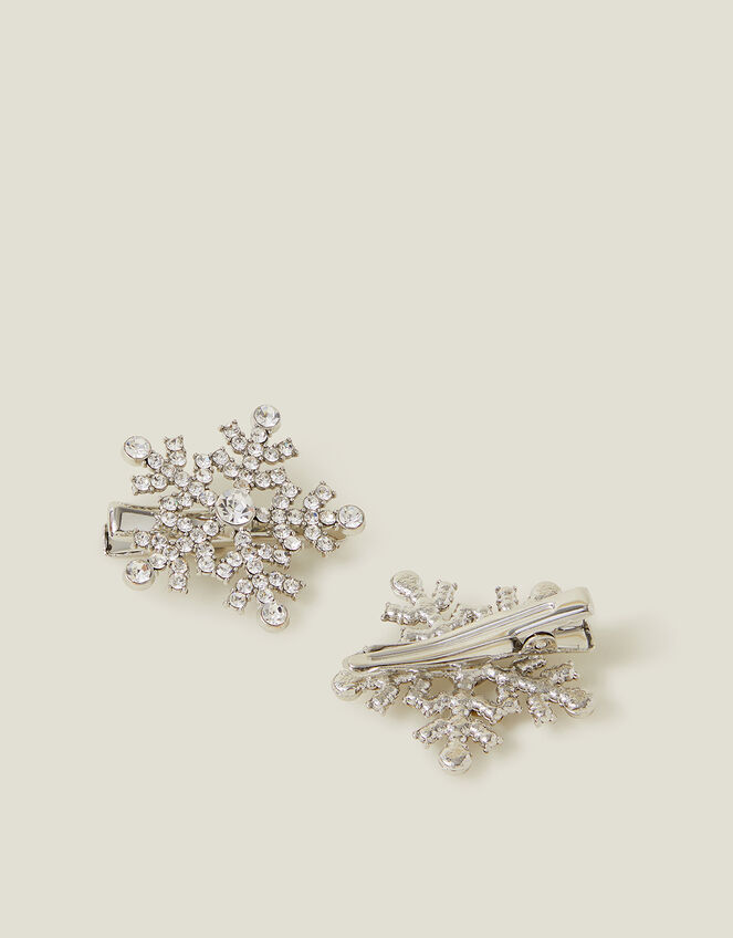 2-Pack Snowflake Hair Clips, , large