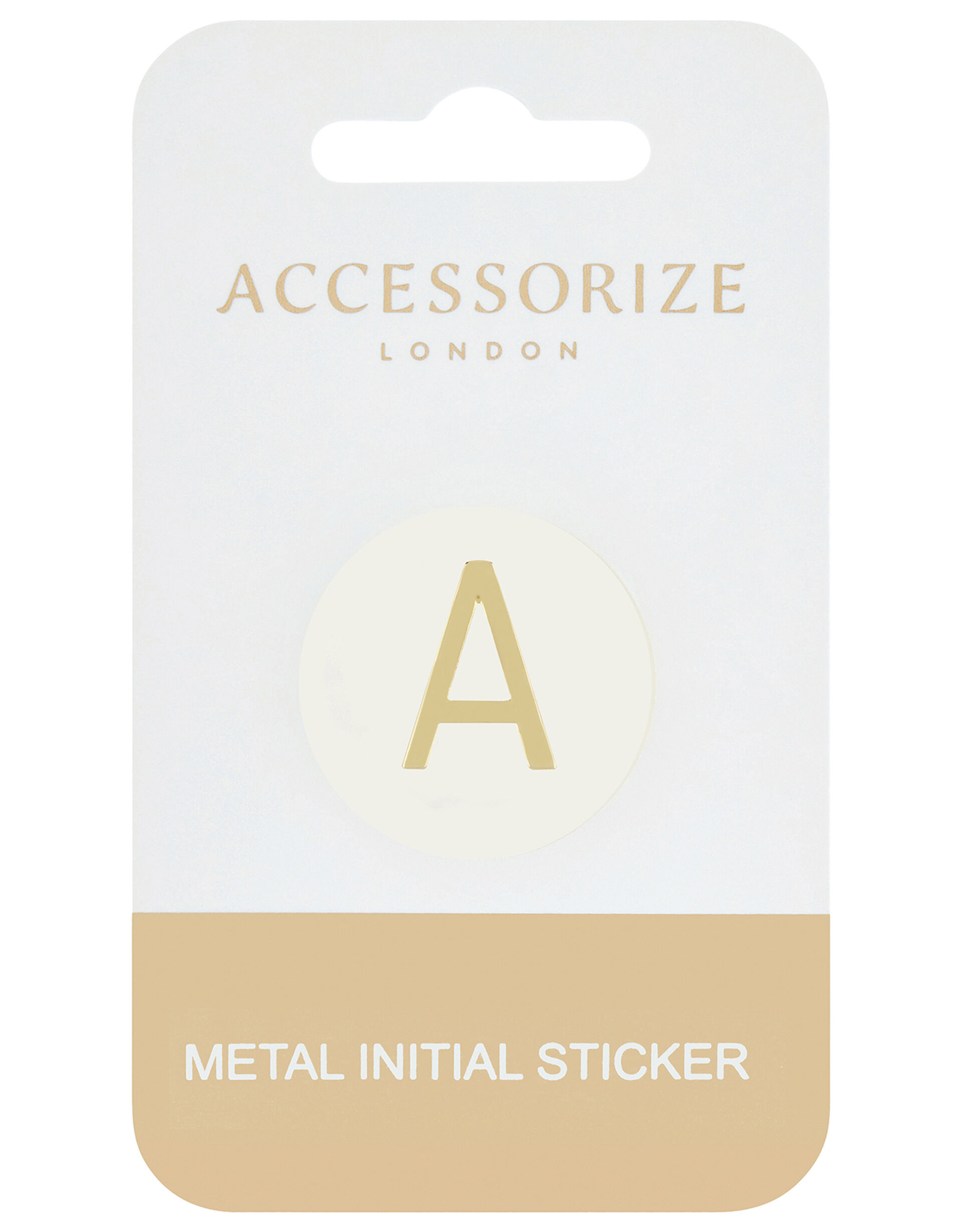 Metallic Initial Sticker - A, , large