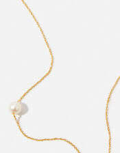 Gold Vermeil Single Pearl Necklace, , large