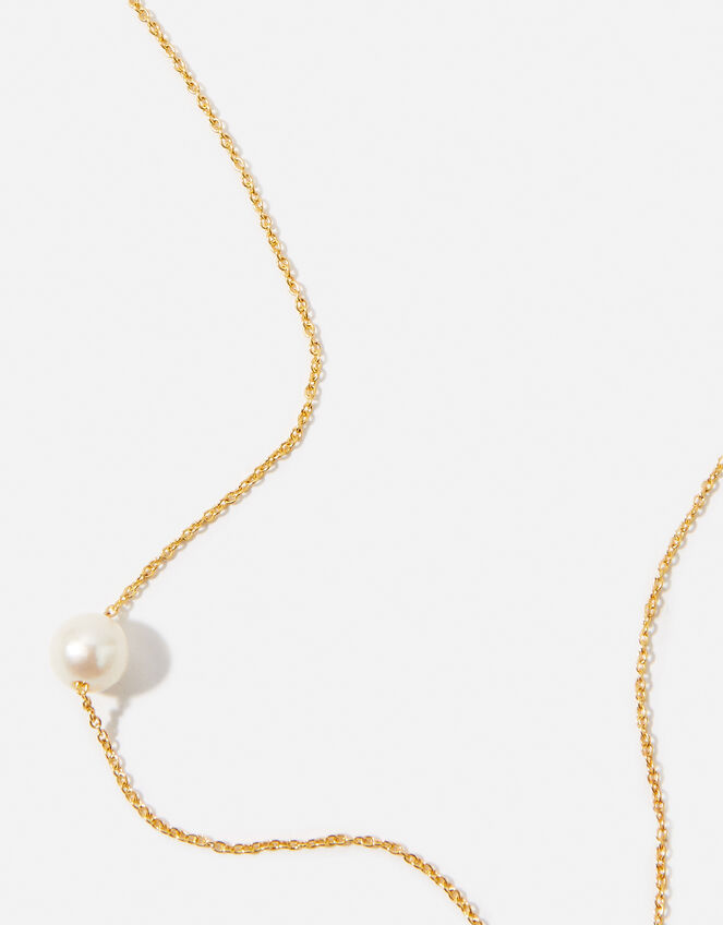Gold Vermeil Single Pearl Necklace, , large