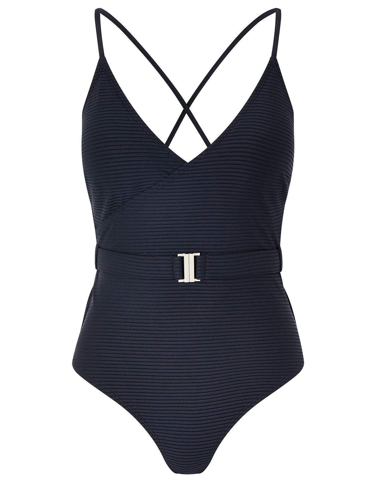 Black belted 2025 swimming costume