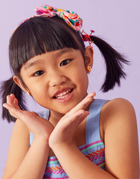 Kids Fruit Print Bow Headband , , large