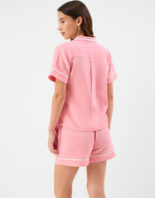 Crinkle Cotton Short Pyjamas Set, Pink (PINK), large