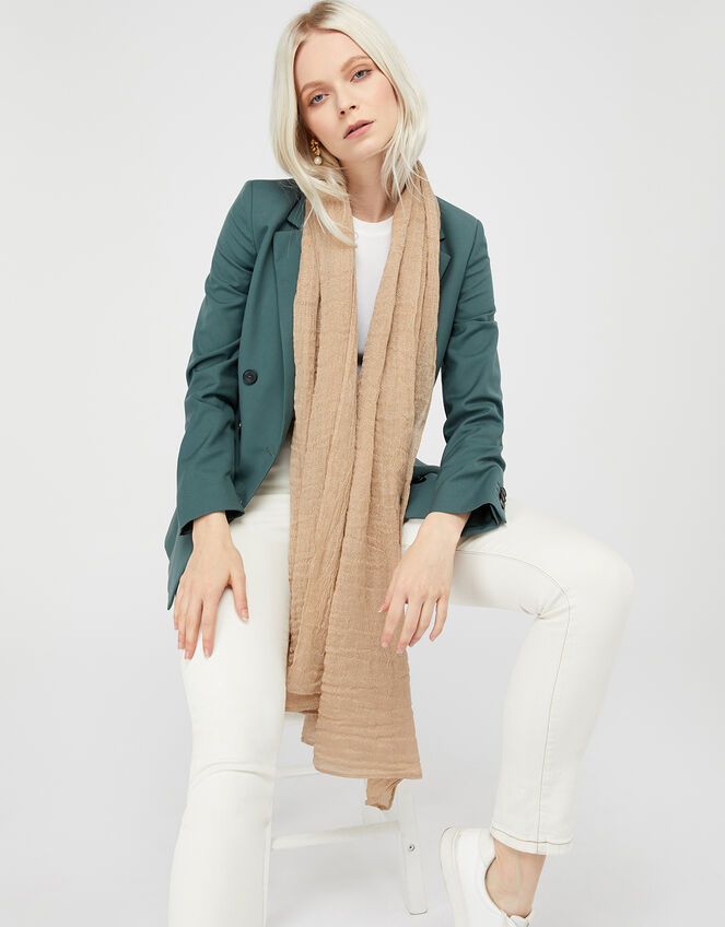 Metallic Lightweight Scarf, Gold (GOLD), large
