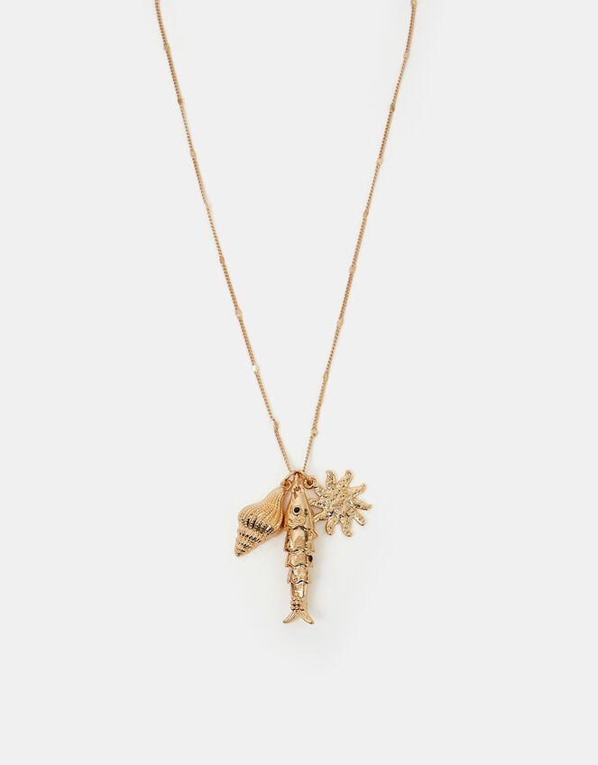 Sea Charm Pendant Necklace Gold, , large