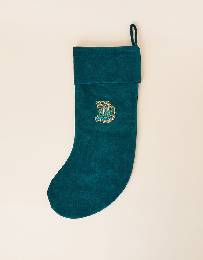 Embroidered Initial D Stocking, , large