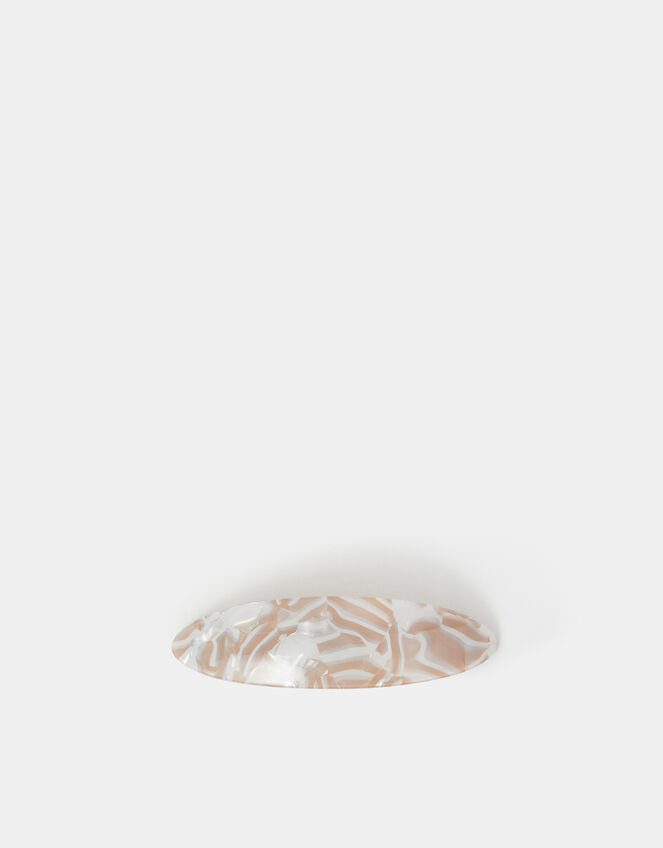 Pearl Resin Barrette Hair Clip, , large