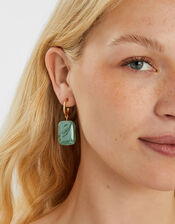 Resin Hoop Drop Earrings, , large