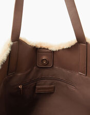 Faux Fur Shoulder Bag, , large