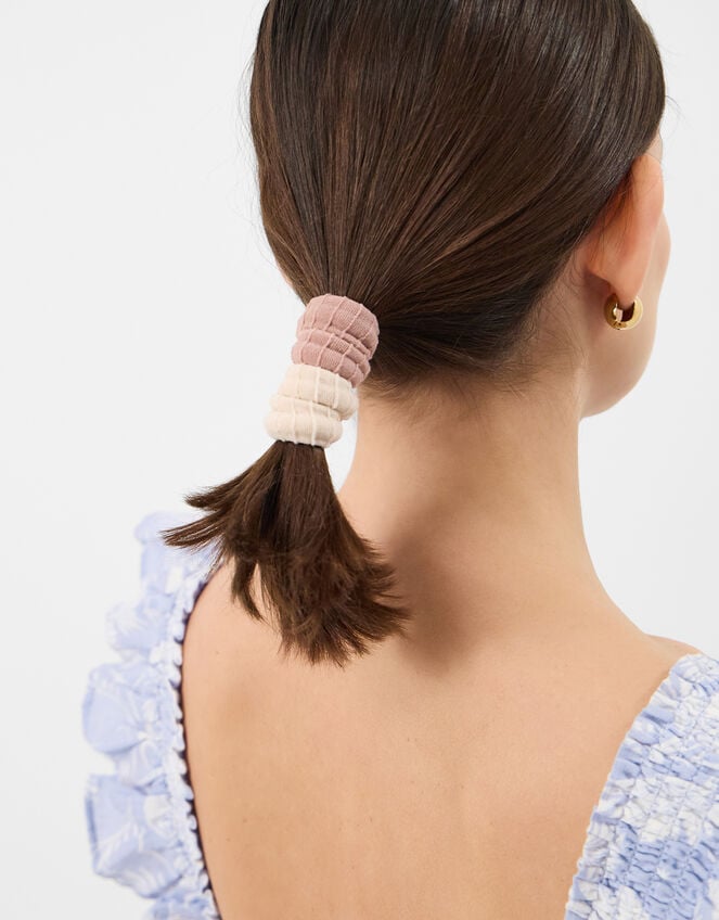 5-Pack Thick Towelling Hair Bands, , large