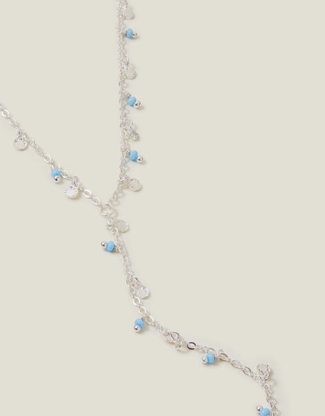 Sterling Silver-Plated Beaded Y-Chain, , large