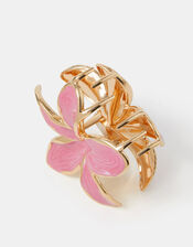 Tropical Flower Metal Claw Clip, , large
