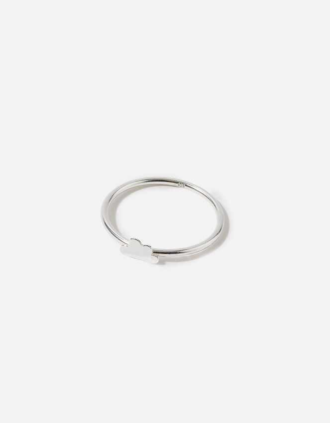 Sterling Silver Cloud Ring, Silver (ST SILVER), large