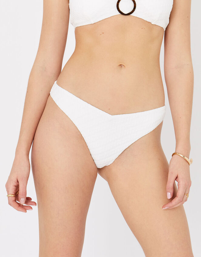 Textured Bikini Briefs, Natural (IVORY), large
