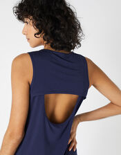 Cut-Out Vest Top, Blue (NAVY), large