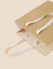 Medium Glitter Gift Bag, Gold (GOLD), large