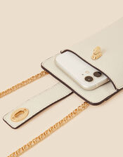 Chain Phone Bag, Cream (CREAM), large