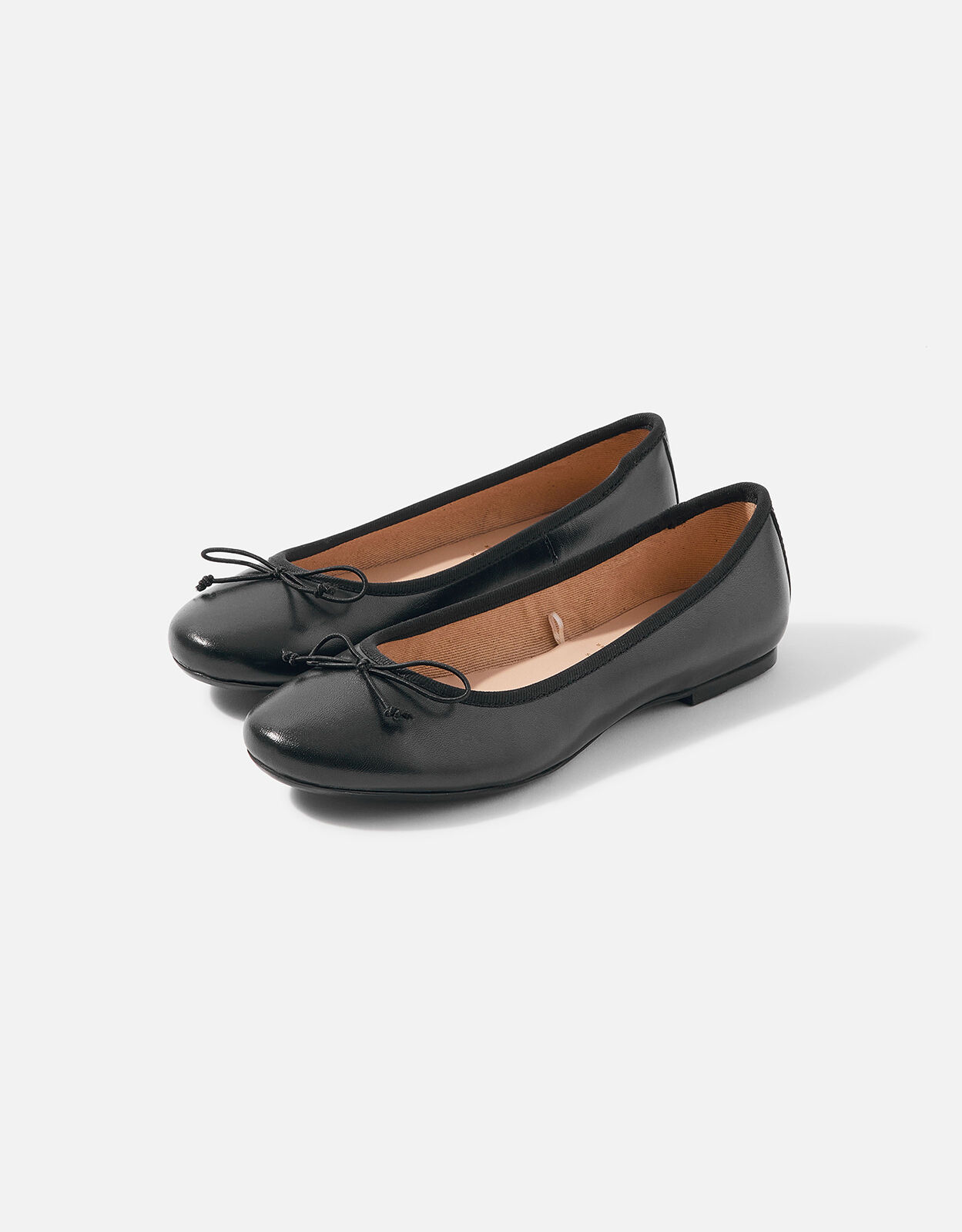 Leather 2024 ballerina flats