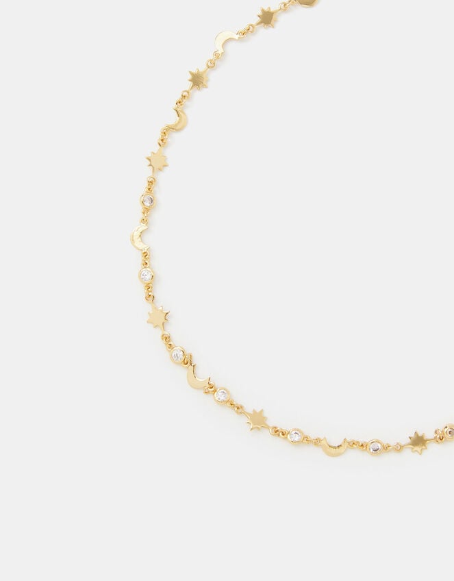 14ct Gold-Plated Celestial Choker Necklace, , large