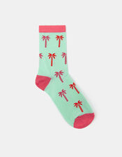 Palm Tree Socks Light Green, , large