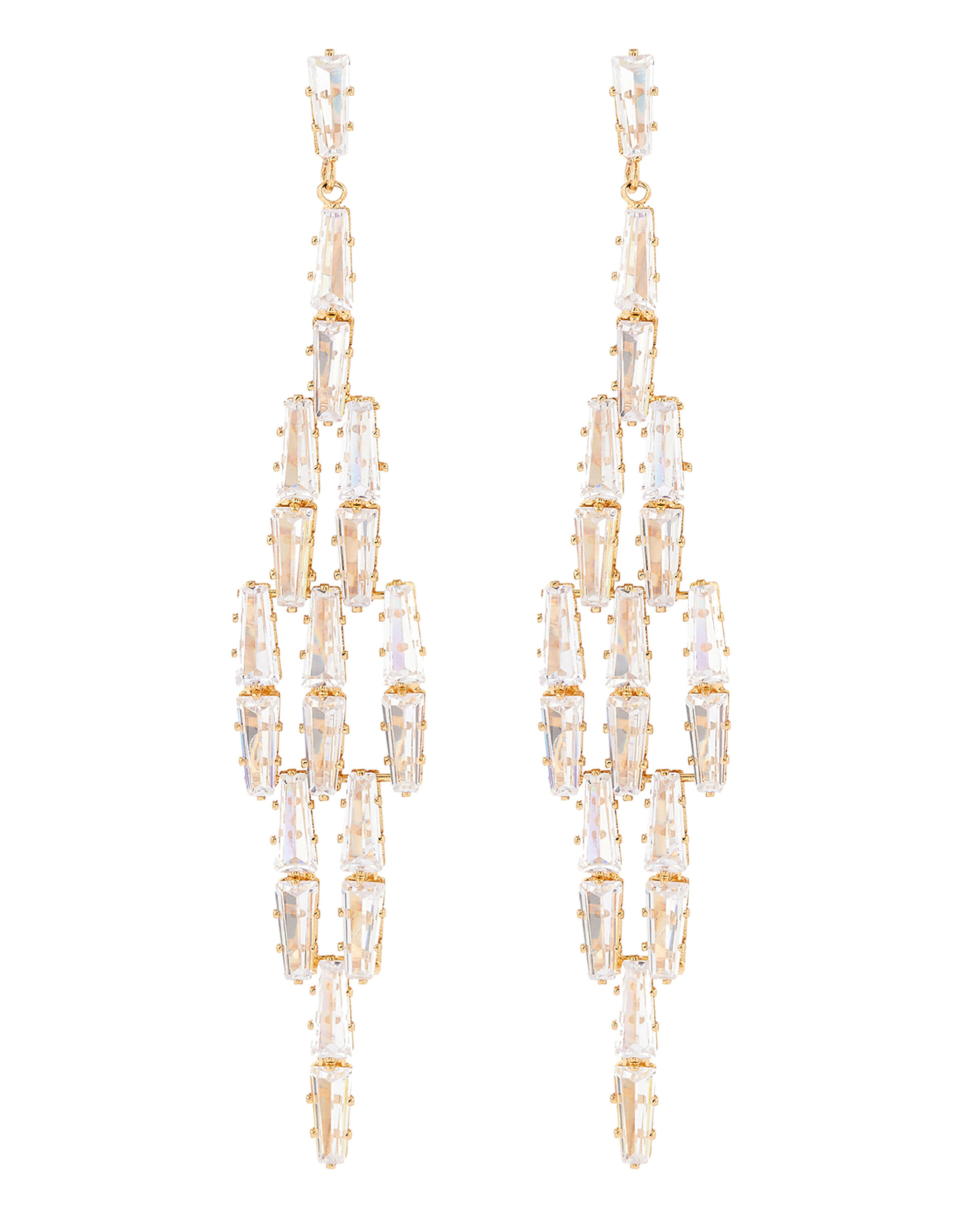 Statement Sparkle Chandelier Earrings, , large