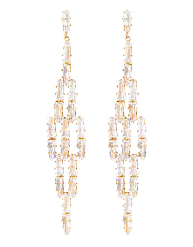 Statement Sparkle Chandelier Earrings, , large
