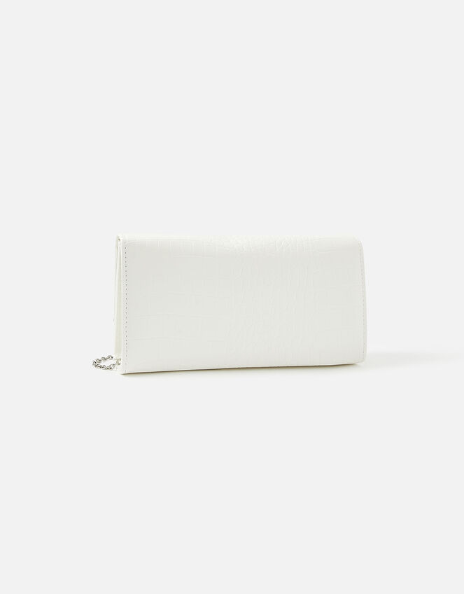 Classic Croc Print Clutch Bag, , large
