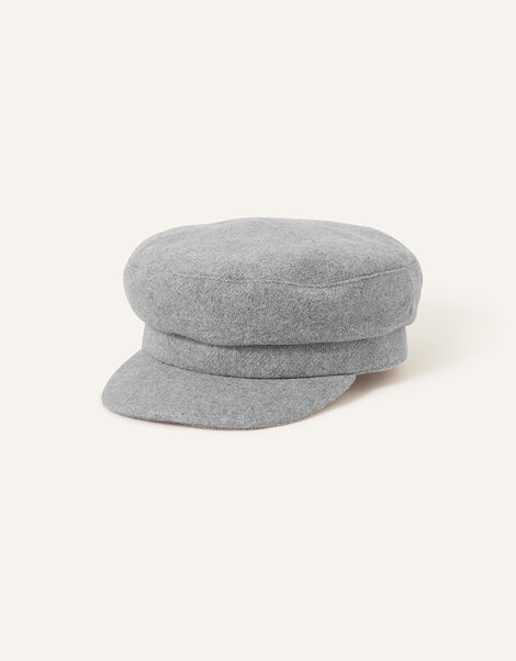 Soft Textured Baker Boy Hat, Grey (GREY), large
