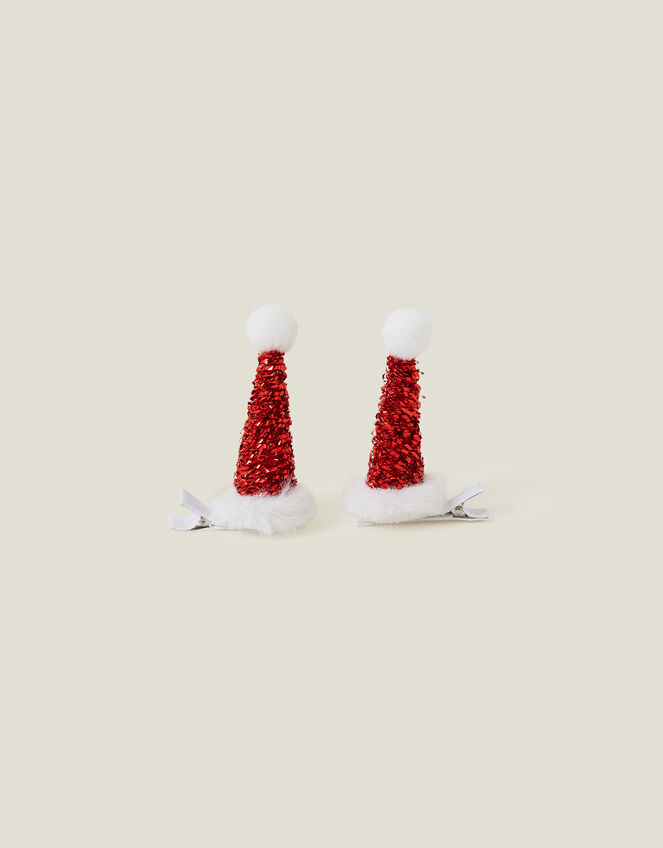Santa Hat Hair Clips Set of Two Accessorize Global Navigation Catalog