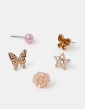 5-Pack Sparkle Bow Stud Earrings , , large