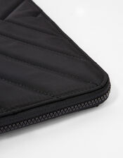 Quilted Nylon Laptop Case, Black (BLACK), large