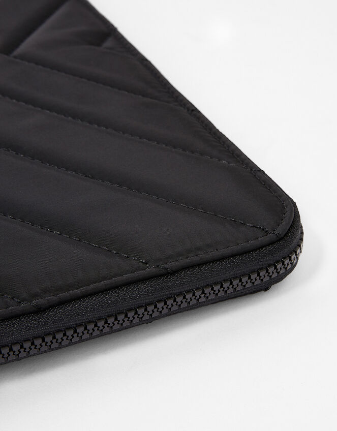 Quilted Nylon Laptop Case, Black (BLACK), large