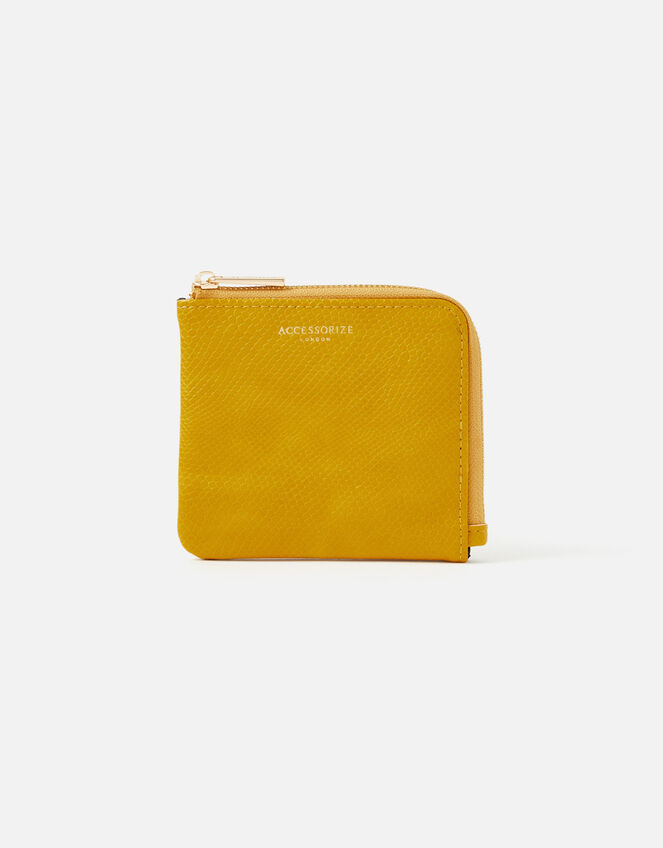 Zip Around Coin Purse, Yellow (OCHRE), large