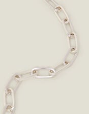 Chain Link Necklace, Silver (SILVER), large