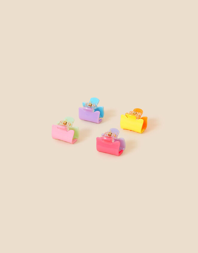 Kids Colourblock Mini Claw Clips 4 Pack Girls hair clips Accessorize UK