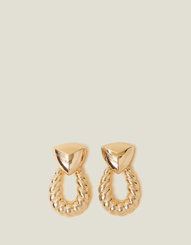 Croissant Door Knocker Earrings, , large