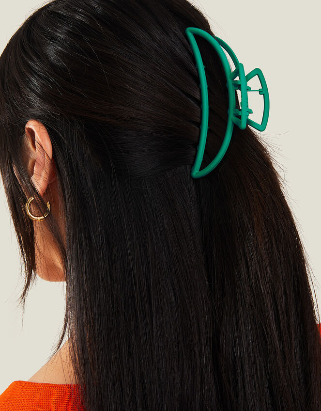 Semi Circle Claw Clip, Teal (TEAL), large