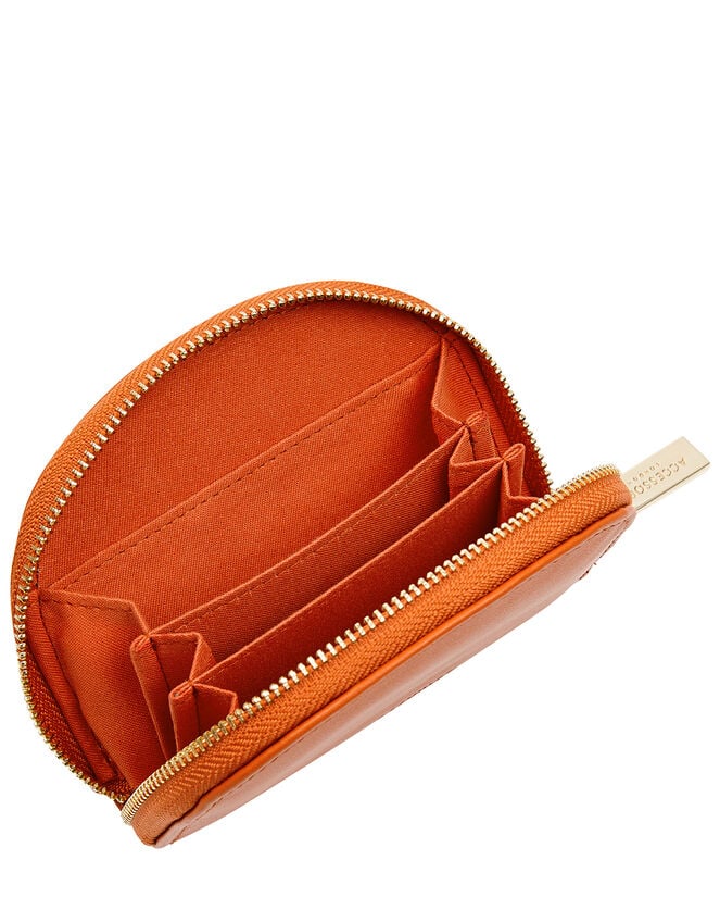 Crescent Coin Purse, Orange (CORAL), large