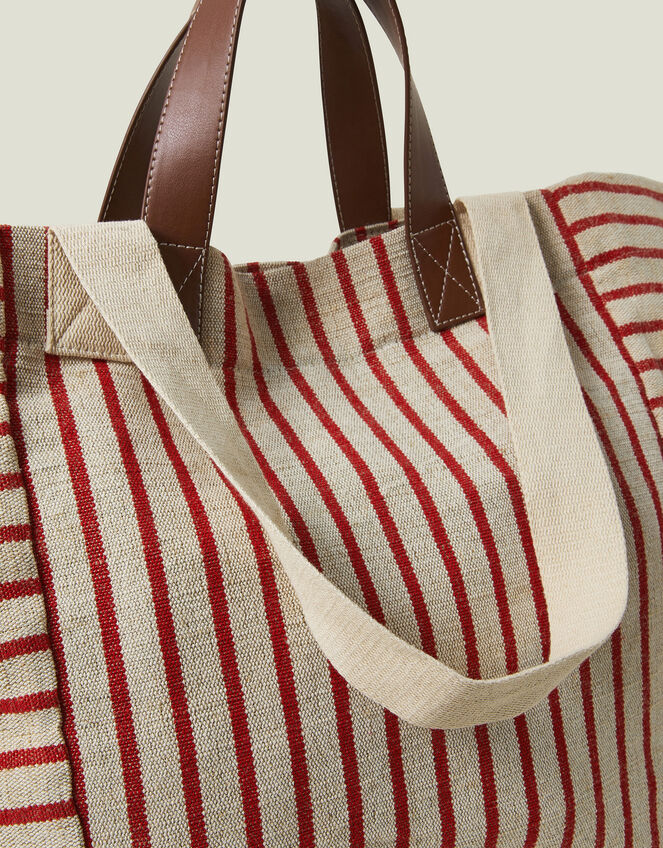 Large Stripe Canvas Tote Bag, , large