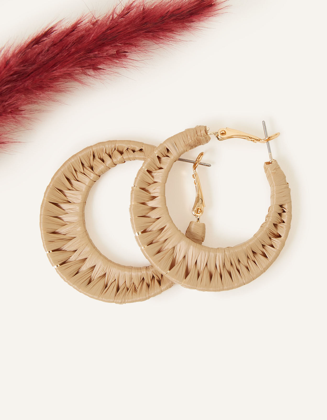 Raffia shop hoop earrings