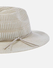 Packable Fedora Hat, Grey (LIGHT GREY), large