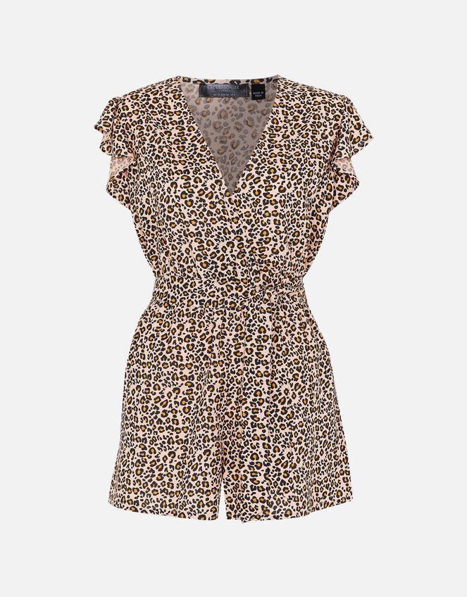 Leopard Print Playsuit, Leopard (LEOPARD), large