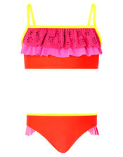 Colour-Block Frilled Bikini Set, Multi (BRIGHTS-MULTI), large