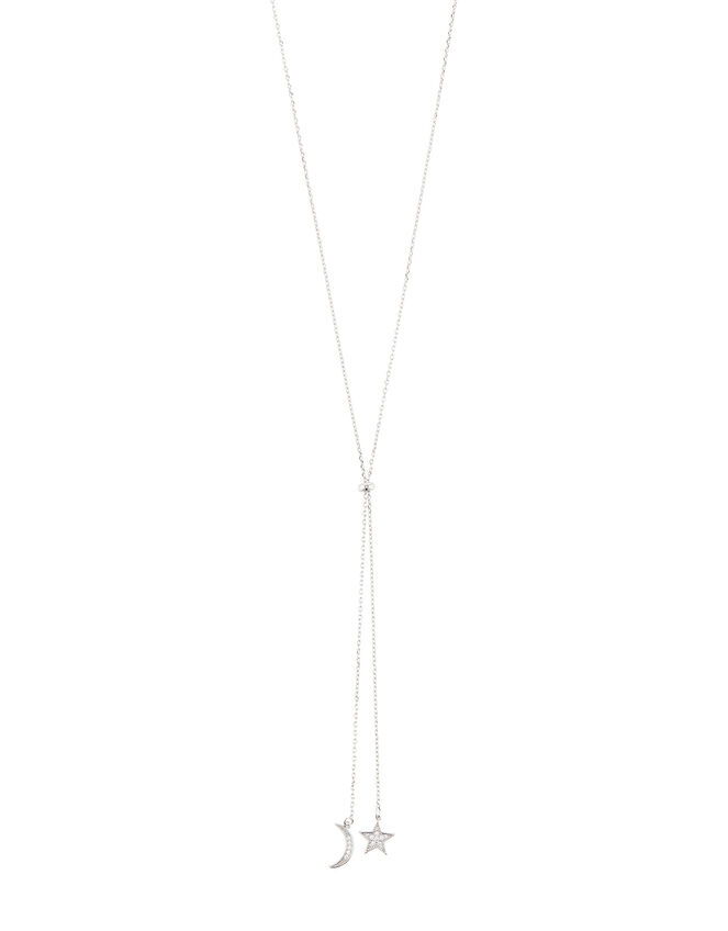 Platinum-Plated Celestial Long Necklace, , large