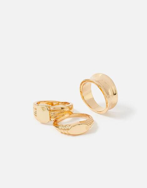 Signet Ring Set Gold, Gold (GOLD), large