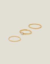 3-Pack Stainless Steel Rings, Gold (GOLD), large