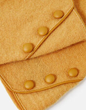 Button Gloves in Wool Blend, Yellow (OCHRE), large
