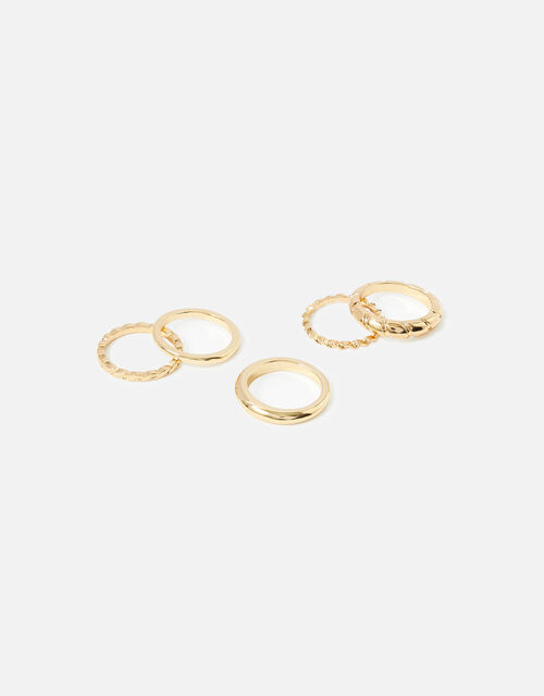 Romantic Ramble Twisted Ring Multipack, Gold (GOLD), large