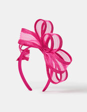 Loop Bow Fascinator, Pink (FUCHSIA), large