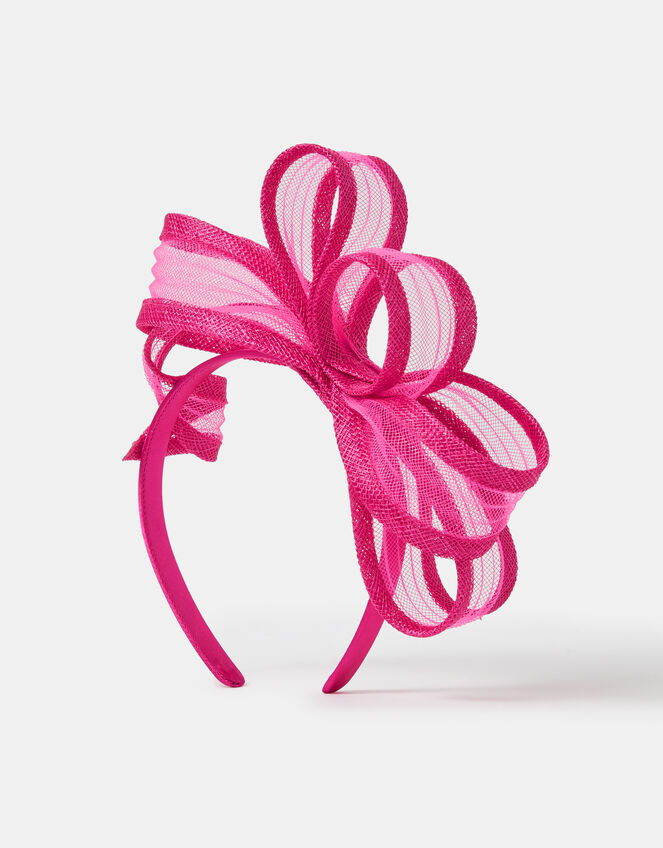 Loop Bow Fascinator, Pink (FUCHSIA), large